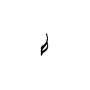 Symbol 16tel-Fähnchen Abwärtshals